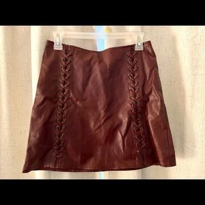 Cute leather skirt